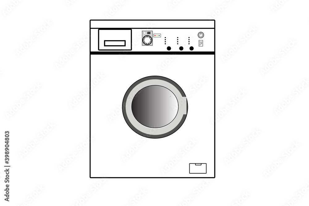 Washing Machine design and Icon Washing Machine design and Icon