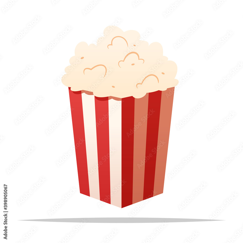 Popcorn vector isolated illustration Popcorn vector isolated illustration