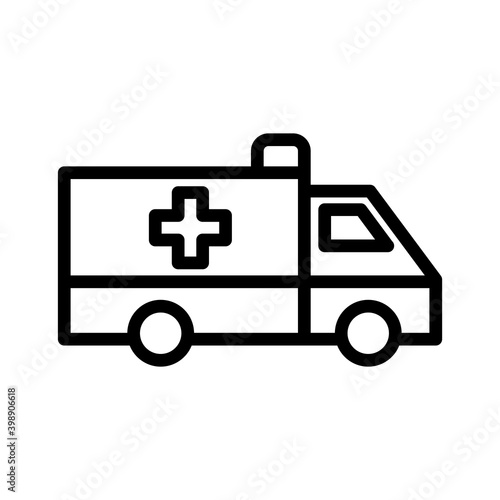 Ambulance line icon. simple design editable. design vector illustration © sobahus surur