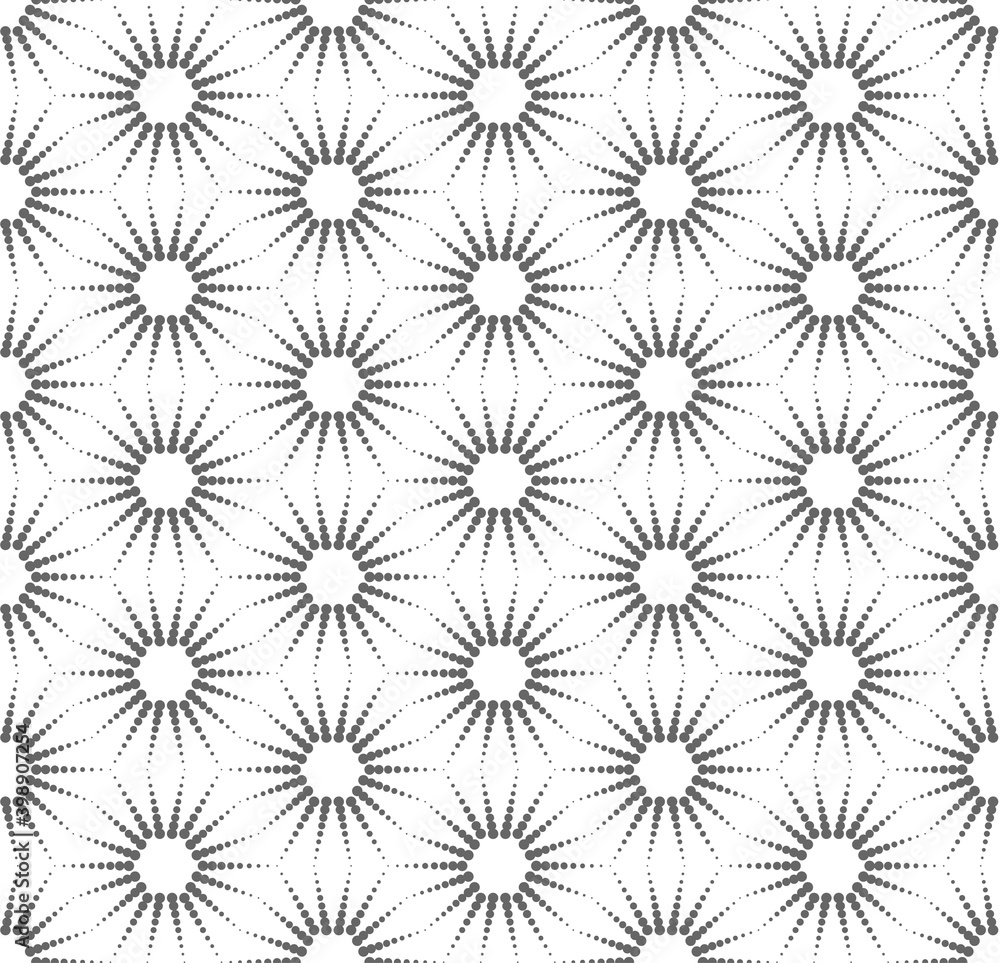 Vector geometric seamless pattern. Modern geometric background with dotted stars. Vector geometric seamless pattern. Modern geometric background with dotted stars.