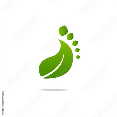Leaf green logo. Ecology concept. Vector EPS10.