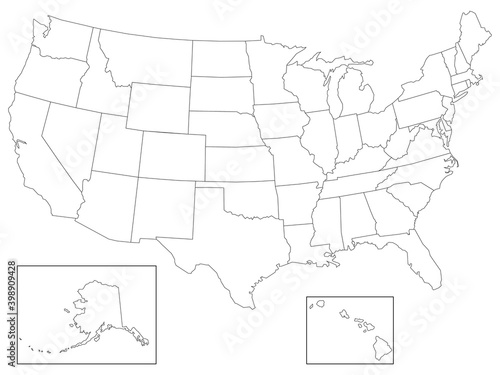 アメリカ合衆国の地図