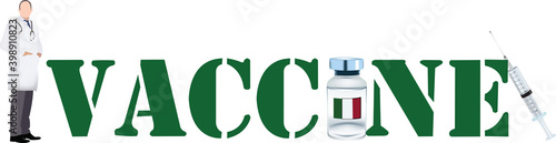 vaccine inscription and anti covit-19 vaccine vial
