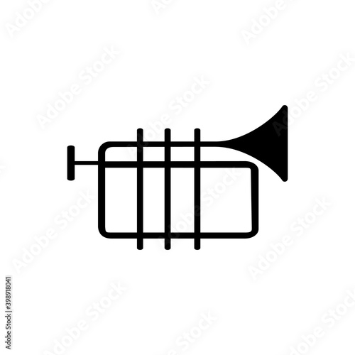 trumpet icon element of music icon for mobile concept and web apps. Thin line trumpet icon can be used for web and mobile. Premium icon on white background