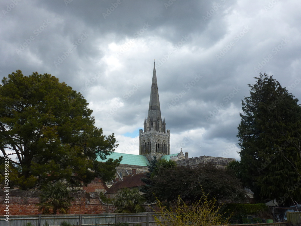 View of the cathedral tower