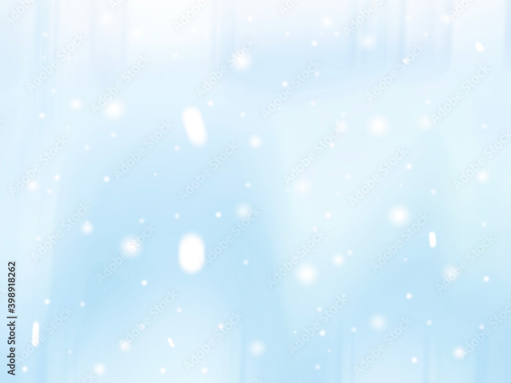 Blue abstract background. white light and snowflakes bokeh winter for Christmas new year blurred beautiful shiny lights use for card banner wallpaper backdrop and your product. Blue abstract background. white light and snowflakes bokeh winter for Christmas new year blurred beautiful shiny lights use for card banner wallpaper backdrop and your product.