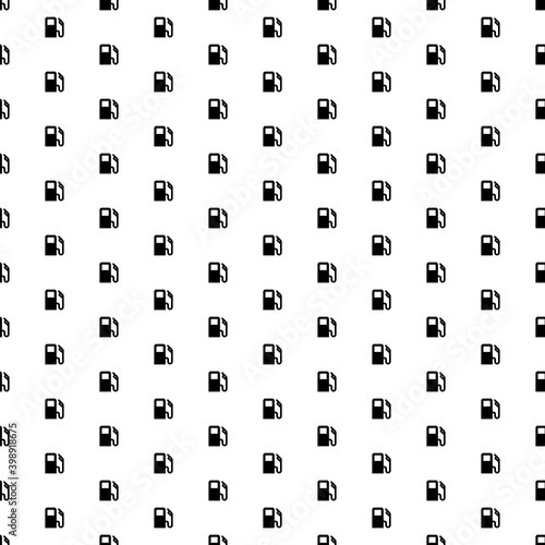Square seamless background pattern from black gas station symbols. The pattern is evenly filled. Vector illustration on white background