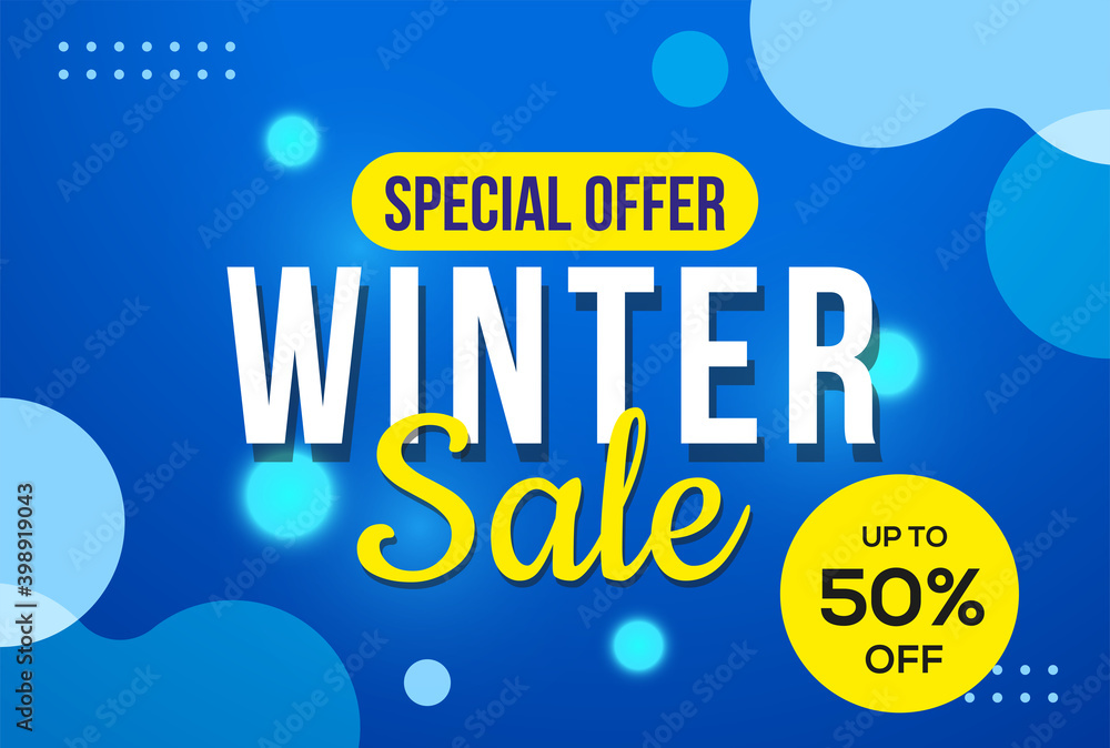 winter sale special offer promotion background