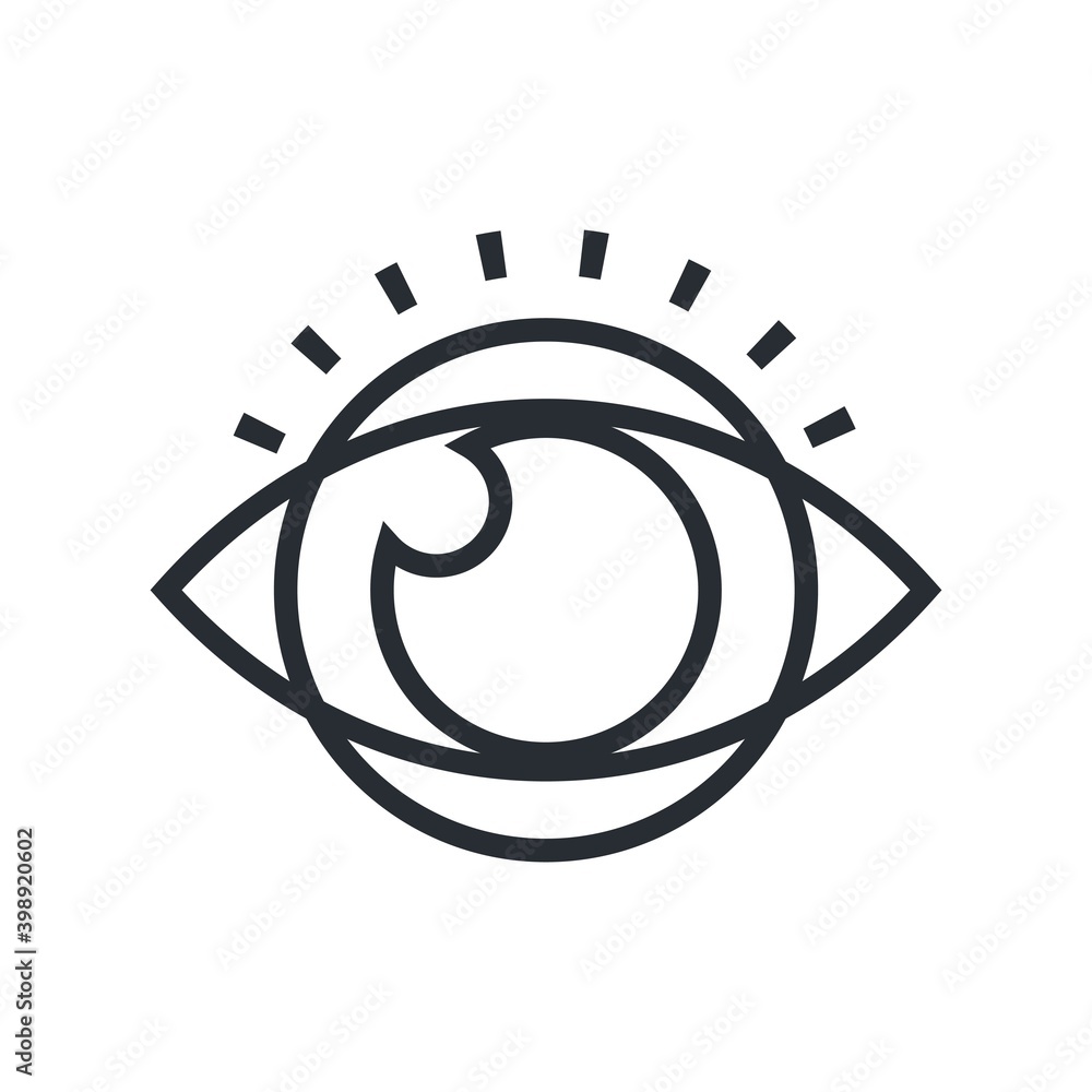 Vision, imagination symbol. Line vector illustration. Vision, imagination symbol. Line vector illustration.