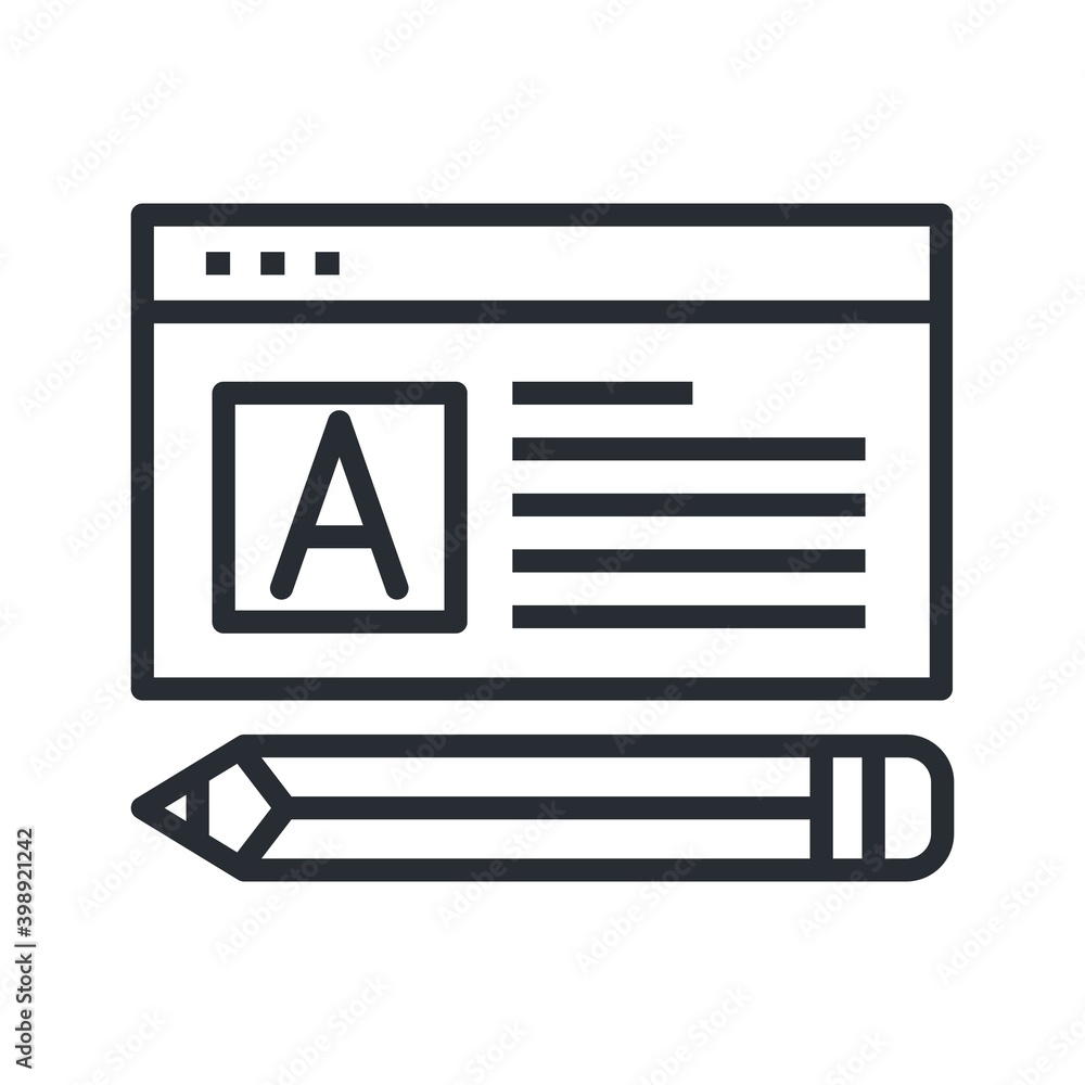 Content marketing icon. Blogging symbol. Vector illustration. Content marketing icon. Blogging symbol. Vector illustration.