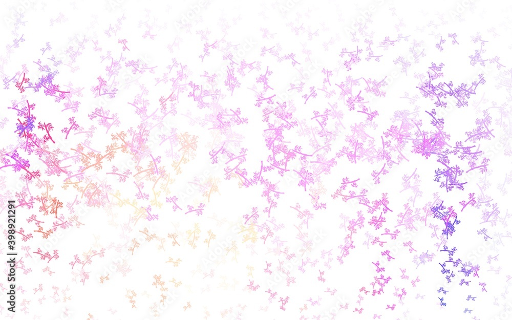 Light Pink, Yellow vector natural pattern with branches. Light Pink, Yellow vector natural pattern with branches.