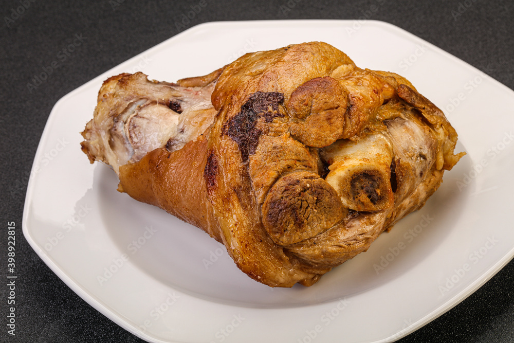 Baked pork knuckle with spices Baked pork knuckle with spices