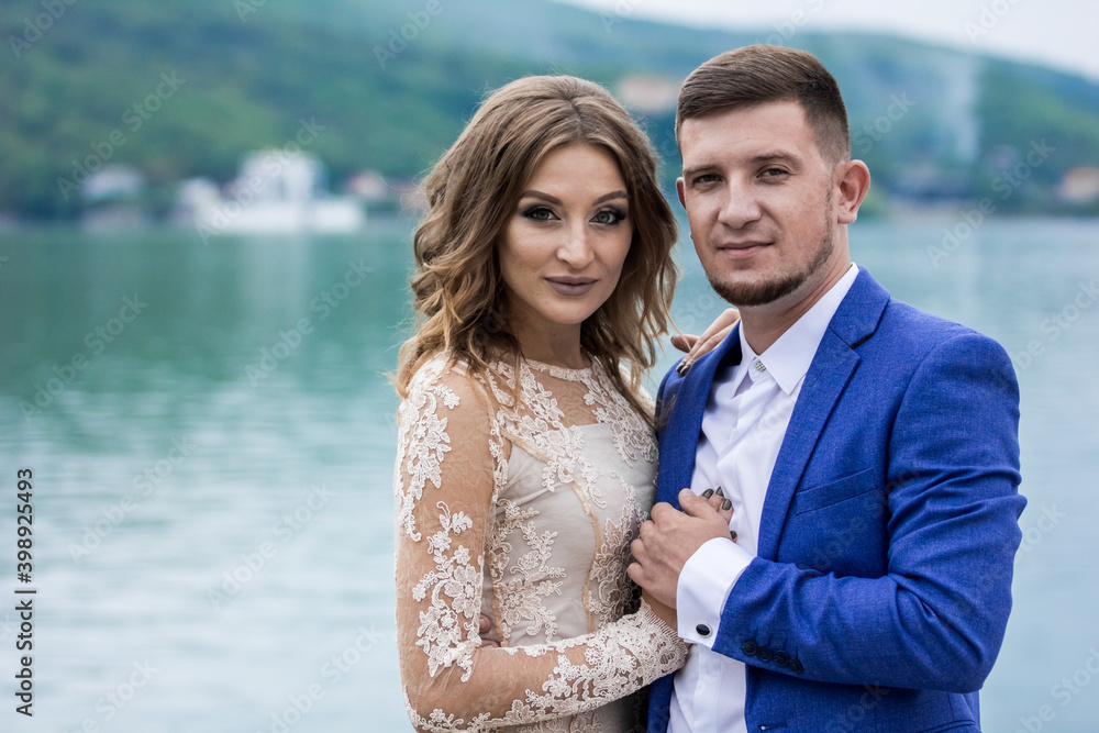 Beautiful young couple. Wedding. A family Beautiful young couple. Wedding. A family