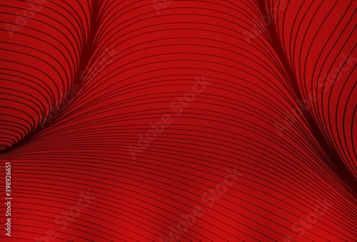 Light Red vector background with bent lines.
