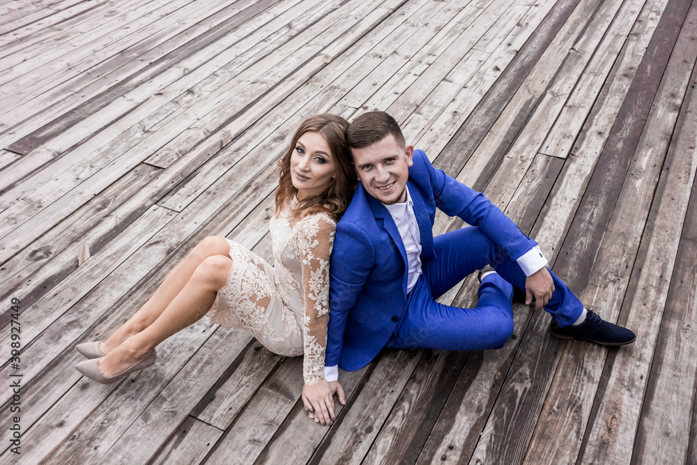 Beautiful young couple. Wedding. A family Beautiful young couple. Wedding. A family