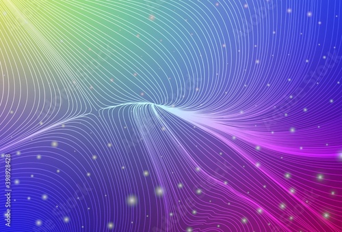 Light Multicolor vector texture with disks, curves.