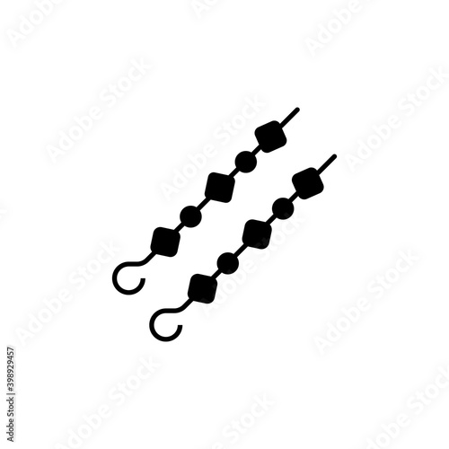 shashlik icon element of camping icon for mobile concept and web apps. Thin line shashlik icon can be used for web and mobile. Premium icon on white background
