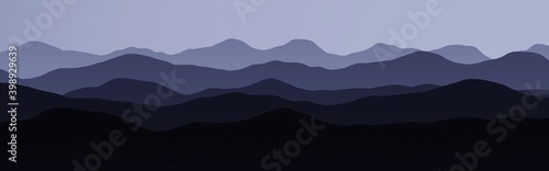 cute hills at the night time cg texture background illustration