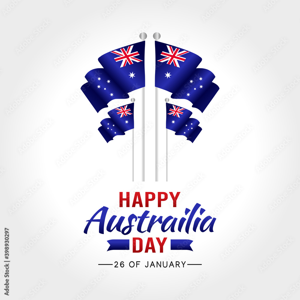 vector graphic of happy Australia day good for national Australia day