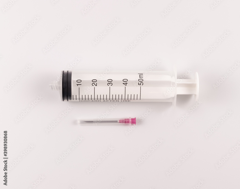Plastic syringe 50 ml Guyon Photos | Adobe Stock