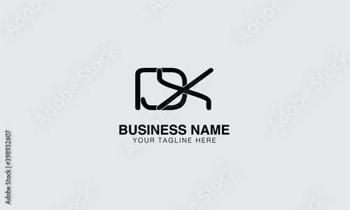 DX D X initial modern minimal creative logo vector template image