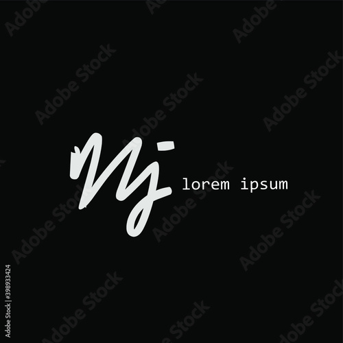 mj Design logo for hand written logo