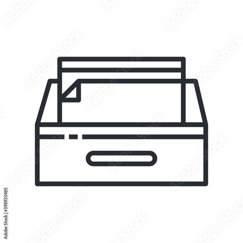 Bookkeeping / Accounting Icon. Line vector illustration.