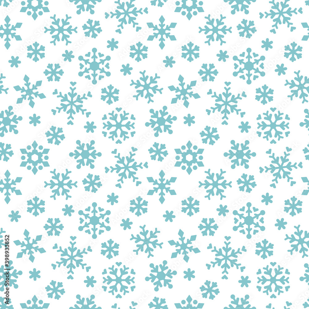 Seamless vector pattern with snowflakes. Seamless vector pattern with snowflakes.