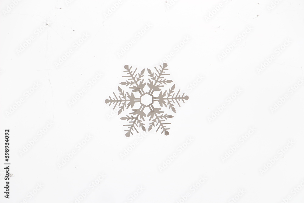 Fototapeta premium christmas snowflake on white background