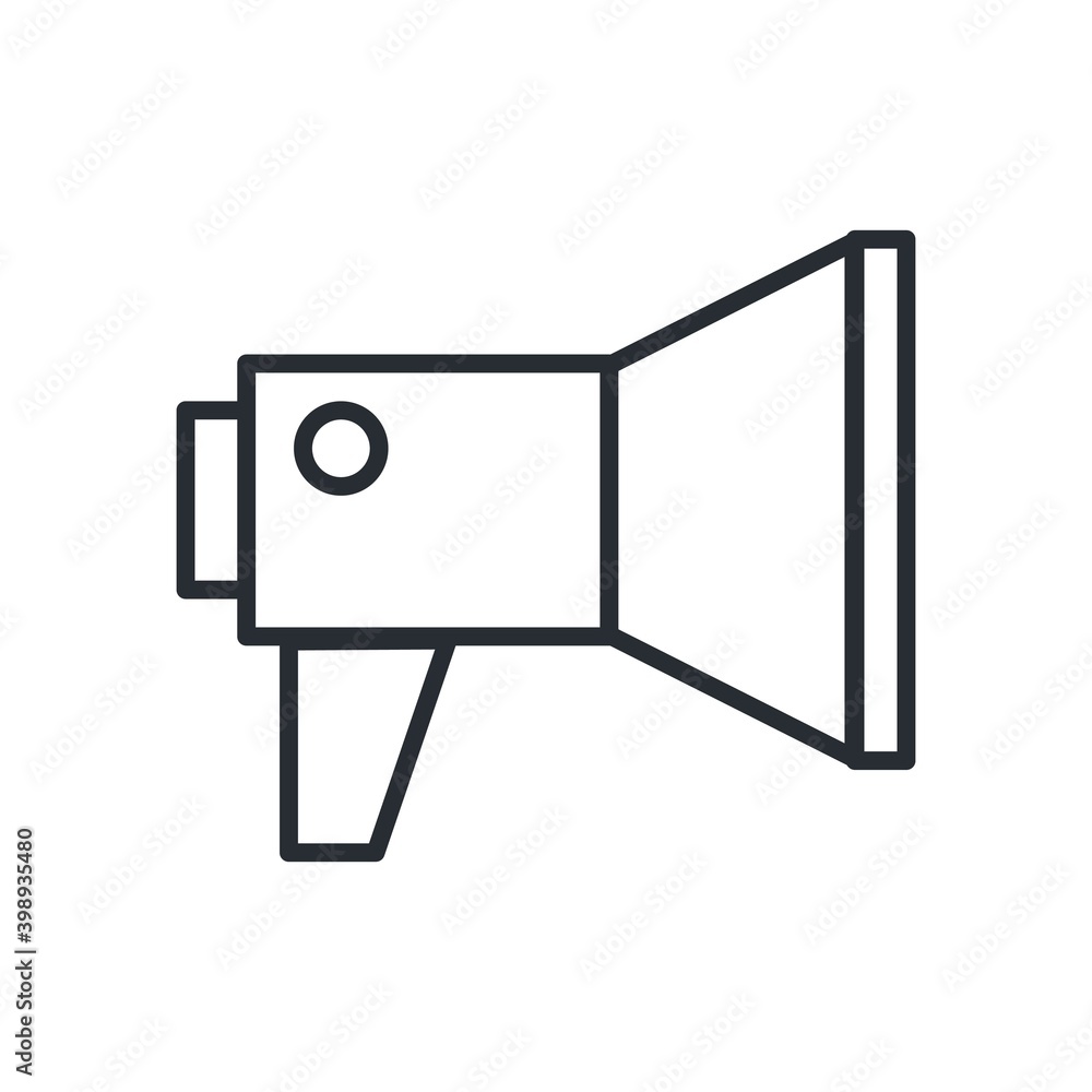 Line design vector illustration of megaphone. Marketing icon. Line design vector illustration of megaphone. Marketing icon.