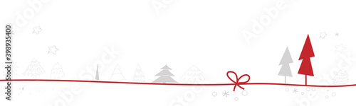 Schleife Tannenbaum Christbaum Weihnachten Rot Band Banner