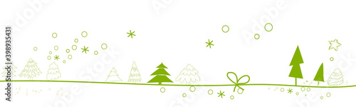 Schleife Christbaum Tannenbaum Band Banner Grün 