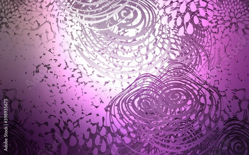 Light Purple vector natural elegant pattern. A completely new color illustration in doodle style with flowers. A completely new design for your business.