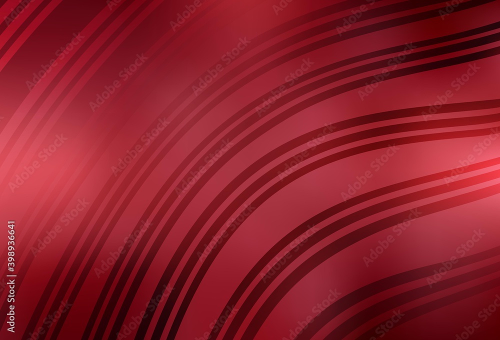 Light Red vector background with curved lines. Light Red vector background with curved lines.