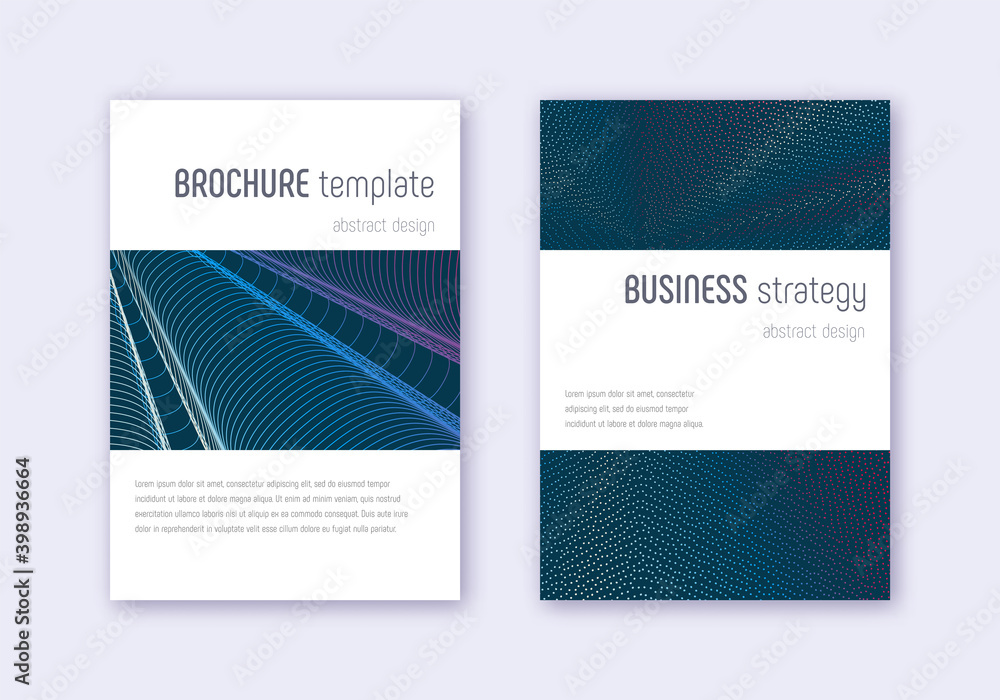 Fototapeta premium Minimalistic cover design template set. Red white 