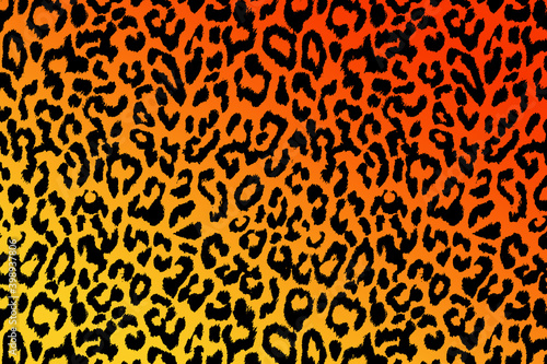 Abstract background illustration of black and orange animal print 