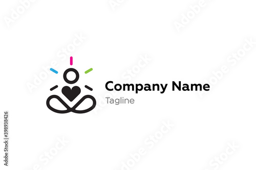 Yoga, Fitness, Healthcare, Nutritious, Food and Environment Logo Concept. Corporate Brand Identity.