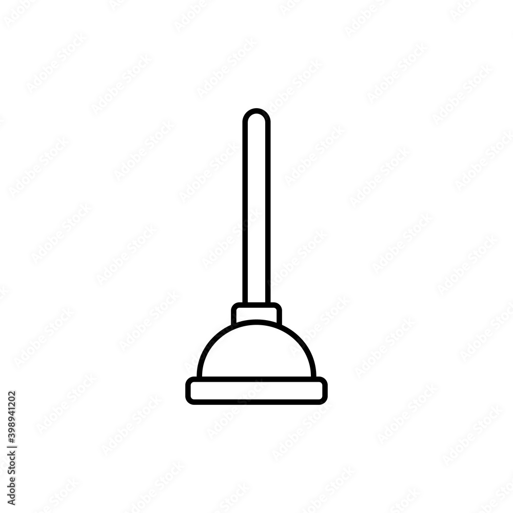 plunger icon element of plumbing icon for mobile concept and web apps. Thin line plunger icon can be used for web and mobile. Premium icon on white background plunger icon element of plumbing icon for mobile concept and web apps. Thin line plunger icon can be used for web and mobile. Premium icon on white background
