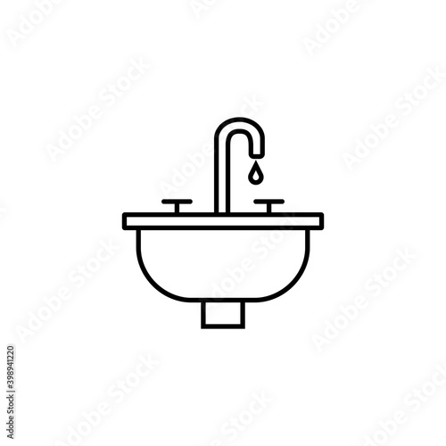 sink icon element of plumbing icon for mobile concept and web apps. Thin line sink icon can be used for web and mobile. Premium icon on white background