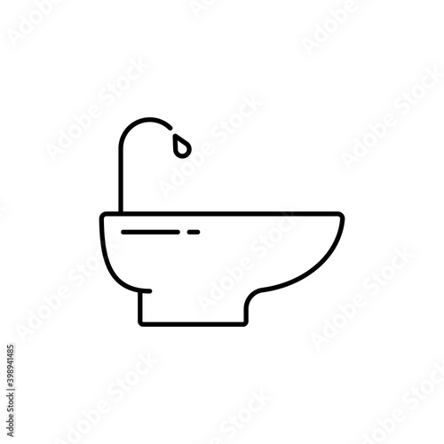 bidet icon element of plumbing icon for mobile concept and web apps. Thin line bidet icon can be used for web and mobile. Premium icon on white background