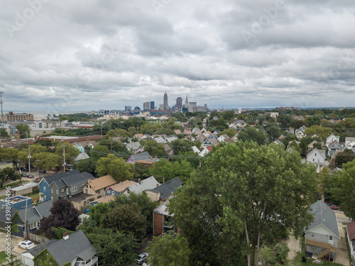 Cleveland Skyline from the near west side in Gordon Square Arts District, CLE, Cleveland landscape