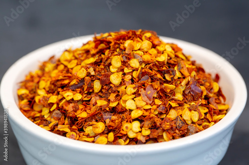 Turkish dried red pepper on...