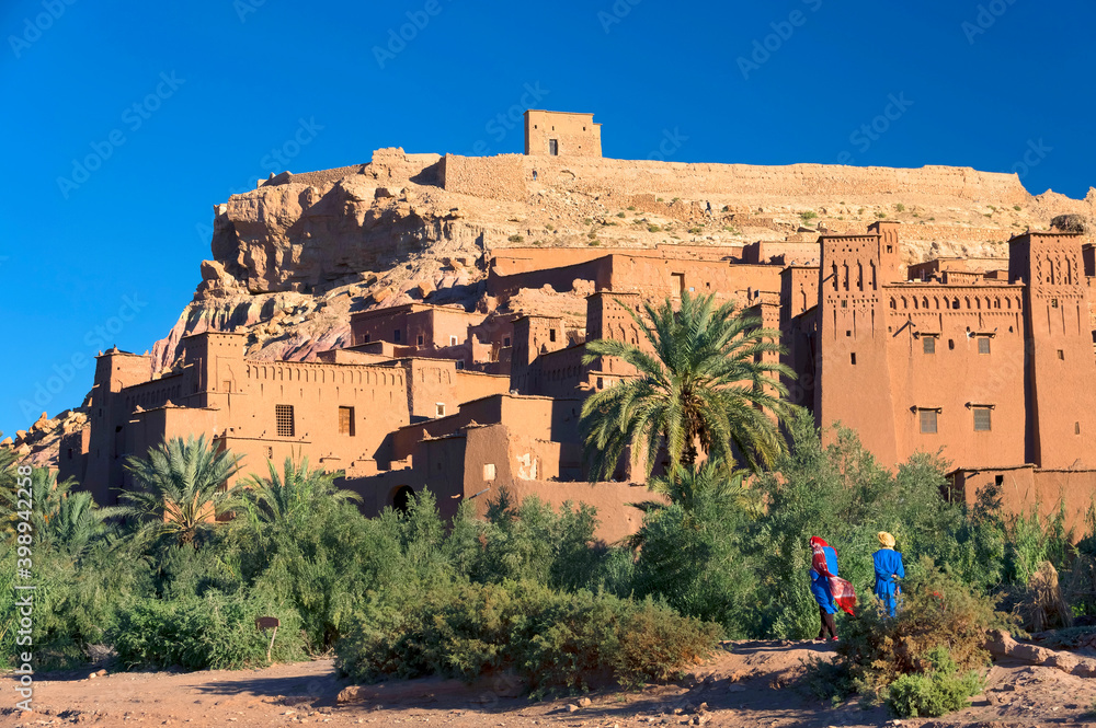 Ait Benhaddou kasbah, along the former caravan route between Sahara and Marrakesh, Morocco