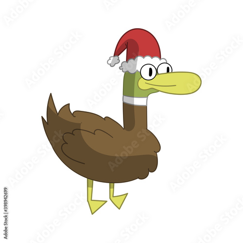 Cute ducks in Christmas cos...