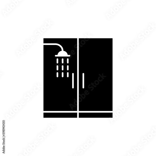 shower cabin icon element of plumbing icon for mobile concept and web apps. Thin line shower cabin icon can be used for web and mobile. Premium icon on white background