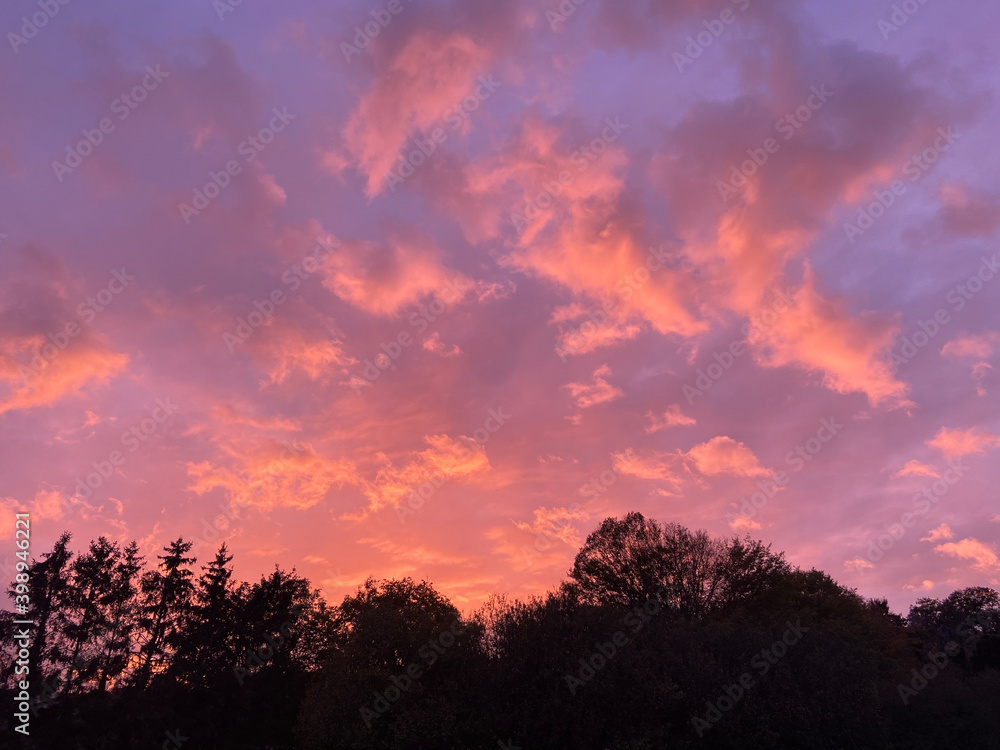 Fototapeta premium red sunset sky