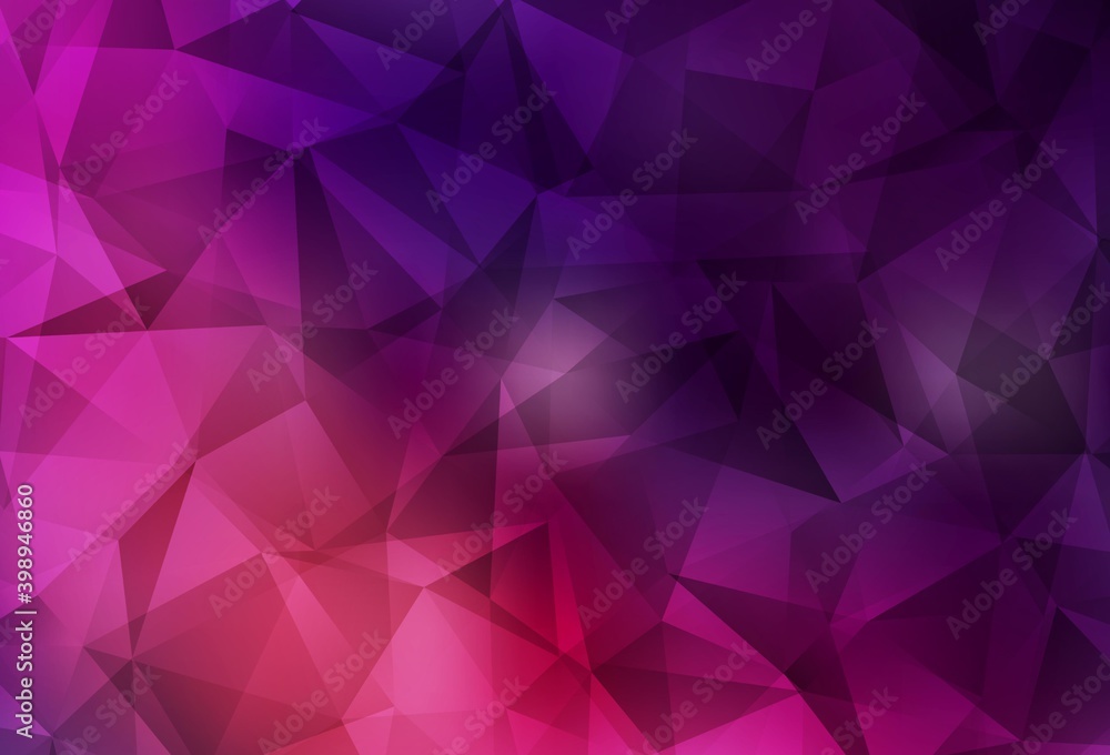 Dark Pink vector low poly background. Dark Pink vector low poly background.