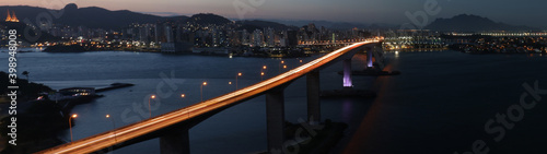 Panorâmica da Terceira Ponte, entre as cidades de Vitoria e Vilha Velha, Espírito Santo, Brasil. photo