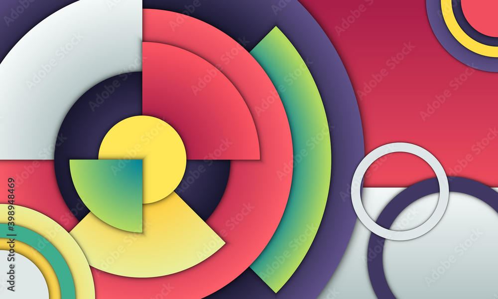 Abstract colorful gradient circle background.