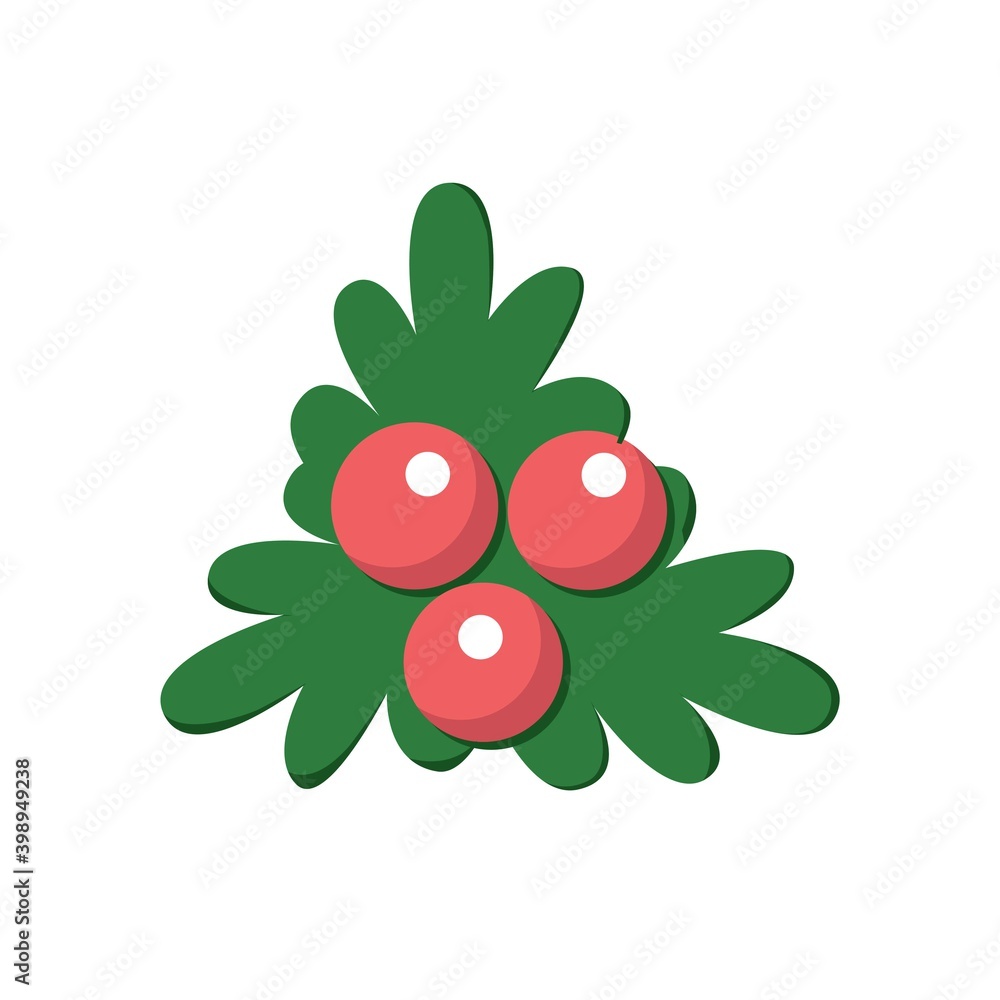 Holly, ilex branch with berries and leaves, mistletoe set. Christmas, New Year holiday symbol. Isolated illustration on a white background. Drawing Christmas tree branch decorated with holly leaves Holly, ilex branch with berries and leaves, mistletoe set. Christmas, New Year holiday symbol. Isolated illustration on a white background. Drawing Christmas tree branch decorated with holly leaves